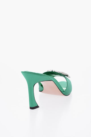 Sabot LOTTA in Satin Con Abbellimento Gioielli 9cm