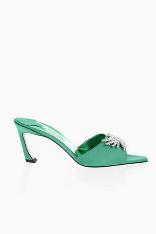 Sabot LOTTA in Satin Con Abbellimento Gioielli 9cm