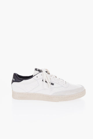 Suede and Fabric CLUB C Low-Top Sneakers with Contrast Detail