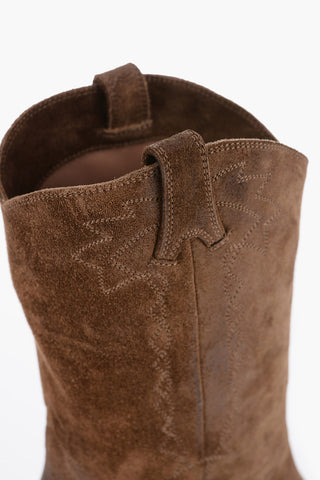 Suede Western Boots with Heel 9cm