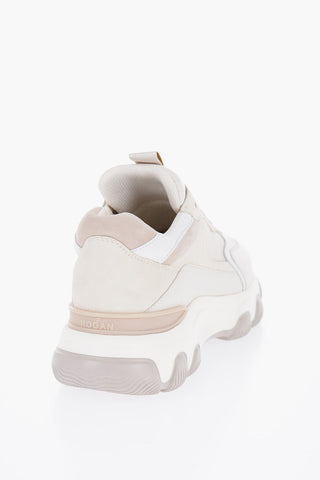 Two-Tone Suede and Mesh Low-Top Sneakers