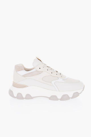 Two-Tone Suede and Mesh Low-Top Sneakers