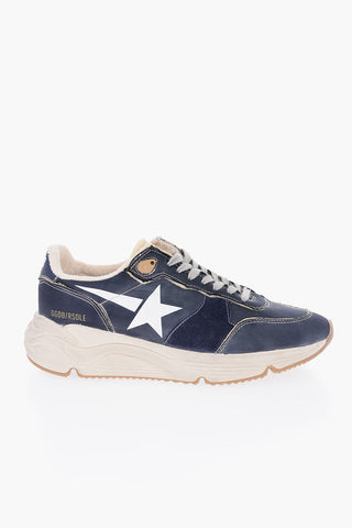 Nylon RUNNING SOLE Low-Top Sneakers with Suede Detail