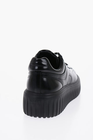 Patent Leather Low-Top Sneakers with Sole 5cm