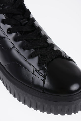 Patent Leather Low-Top Sneakers with Sole 5cm
