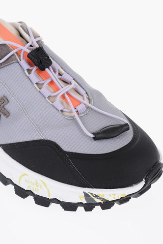 Sneakers in Suede e Tessuto con Dettaglio in Cavallino