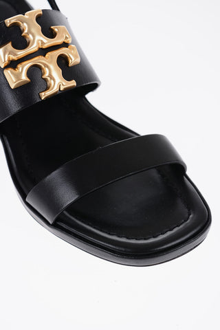 Sandali in Pelle con Monogram Effetto Dorato 5,5cm