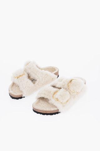 Real Fur ARIZONA Sandals with Double Buckle