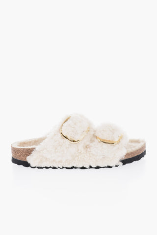 Real Fur ARIZONA Sandals with Double Buckle