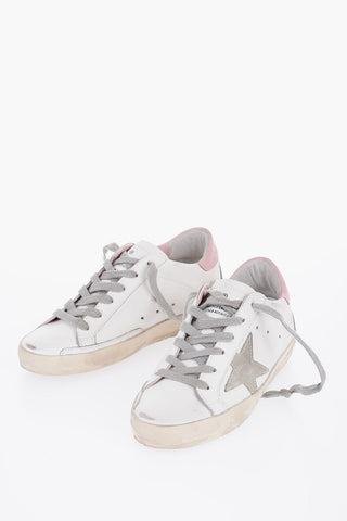 Vintage Effect Leather SUPER -STAR Low-Top Sneakers