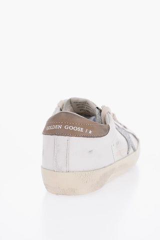 Leather SUPER -STAR Low-Top Sneakers with Glitter Detail