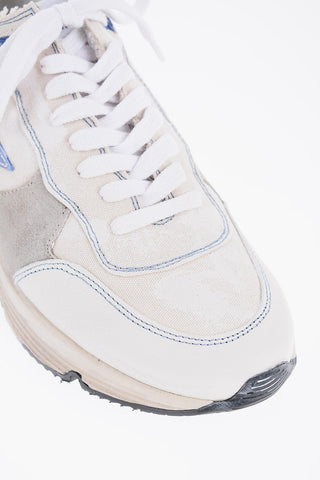 Canvas and Leather RUNNING Low-Top Sneakers