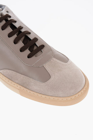 ID Sneakers In Pelle con Dettaglio in Suede