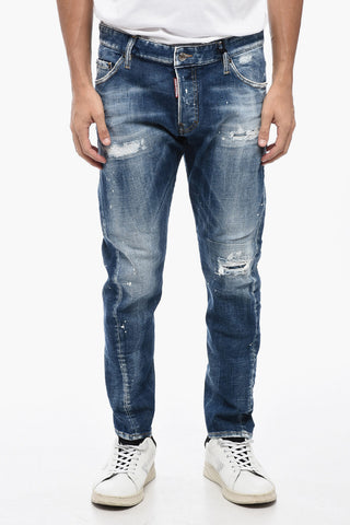 Vintage Effect Distressed SEXY TWIST Jeans 16cm