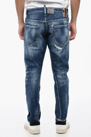 Vintage Effect Distressed SEXY TWIST Jeans 16cm