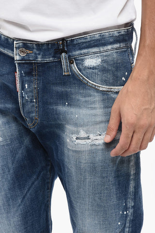 Vintage Effect Distressed SEXY TWIST Jeans 16cm