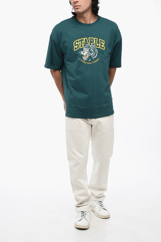 STAPLES Crew-Neck T-shirt with Rib Edge