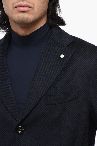 Virgin Wool and Cashmere Coat with Patch Pockets