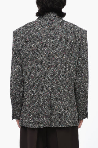 Blazer a Due Tasche in Misto Lana