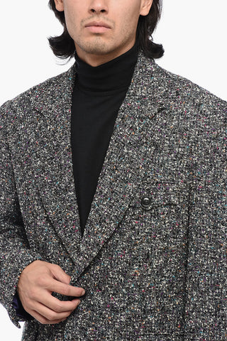 Blazer a Due Tasche in Misto Lana