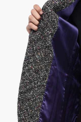 Blazer a Due Tasche in Misto Lana