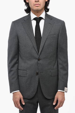 abito LEADER 2 bottoni in lana vergine due spacchi Con revers classico