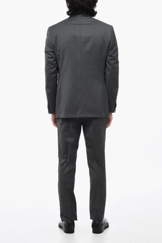 abito LEADER 2 bottoni in lana vergine due spacchi Con revers classico