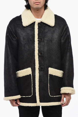 Giubbotto in Eco pelle e Eco Pelliccia Reversibile