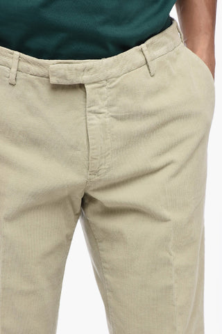 Pantaloni Chino in Velour a Coste