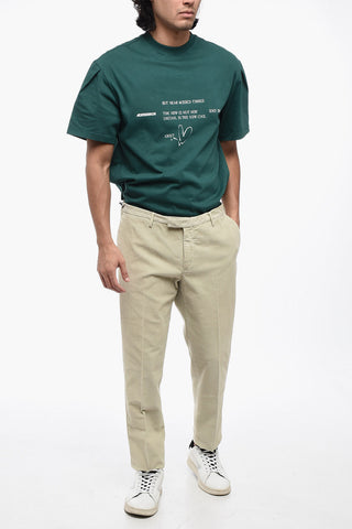 Pantaloni Chino in Velour a Coste