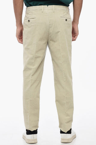 Pantaloni Chino in Velour a Coste