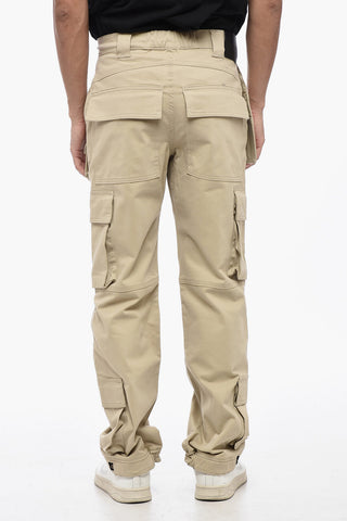 Cotton Cargo Pants with Golden Button