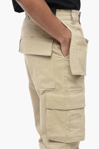 Cotton Cargo Pants with Golden Button
