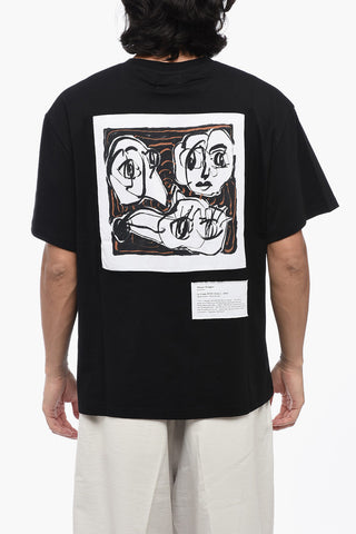 SHAYE GREGAN Printed ART GALLERY Crew-neck T-Shirt