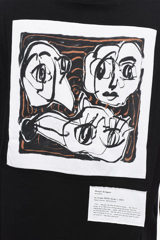 SHAYE GREGAN Printed ART GALLERY Crew-neck T-Shirt