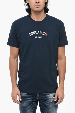 Cotton Crew-neck T-shirt with Logo