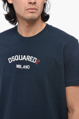 Cotton Crew-neck T-shirt with Logo