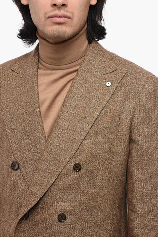 Double Breasted Blazer with Patch Pockets