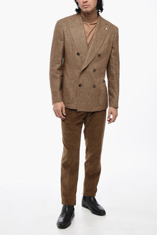 Double Breasted Blazer with Patch Pockets
