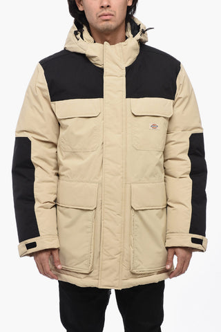 Two-Tone Utility Jacket with Removable Hood
