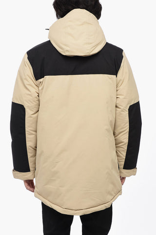 Two-Tone Utility Jacket with Removable Hood