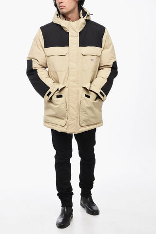 Two-Tone Utility Jacket with Removable Hood