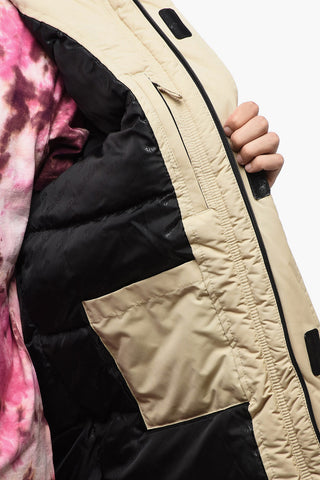 Two-Tone Utility Jacket with Removable Hood