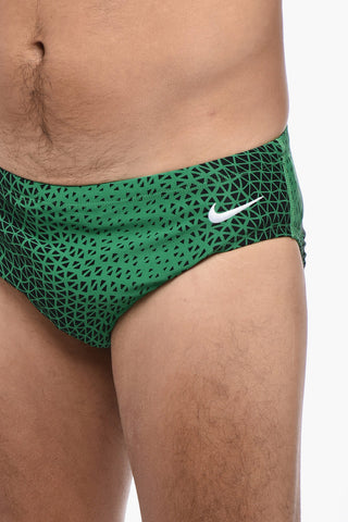 Zweifarbiger Badeslip mit besticktem Logo