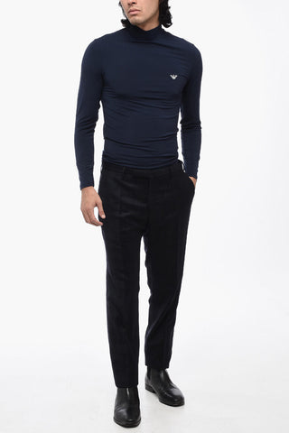 Checked Virgin Wool Slim Fit Pants