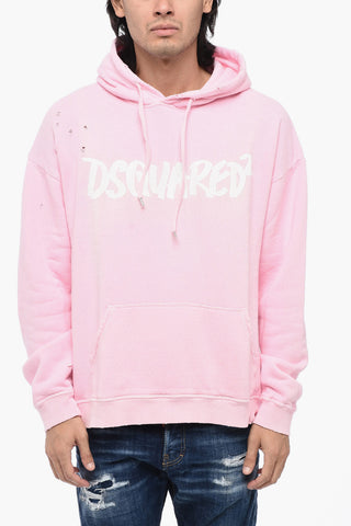 Vintage-Effect Hoodie with Patch Pocket