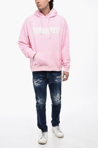 Vintage-Effect Hoodie with Patch Pocket