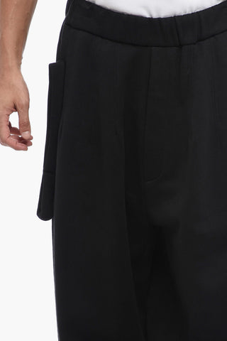 Wide-Leg Joggers with Raw-Cut Hem