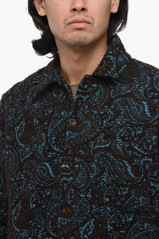 Two-Tone Jacquard RALF Overshirt with Breast Pocket