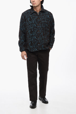 Two-Tone Jacquard RALF Overshirt with Breast Pocket